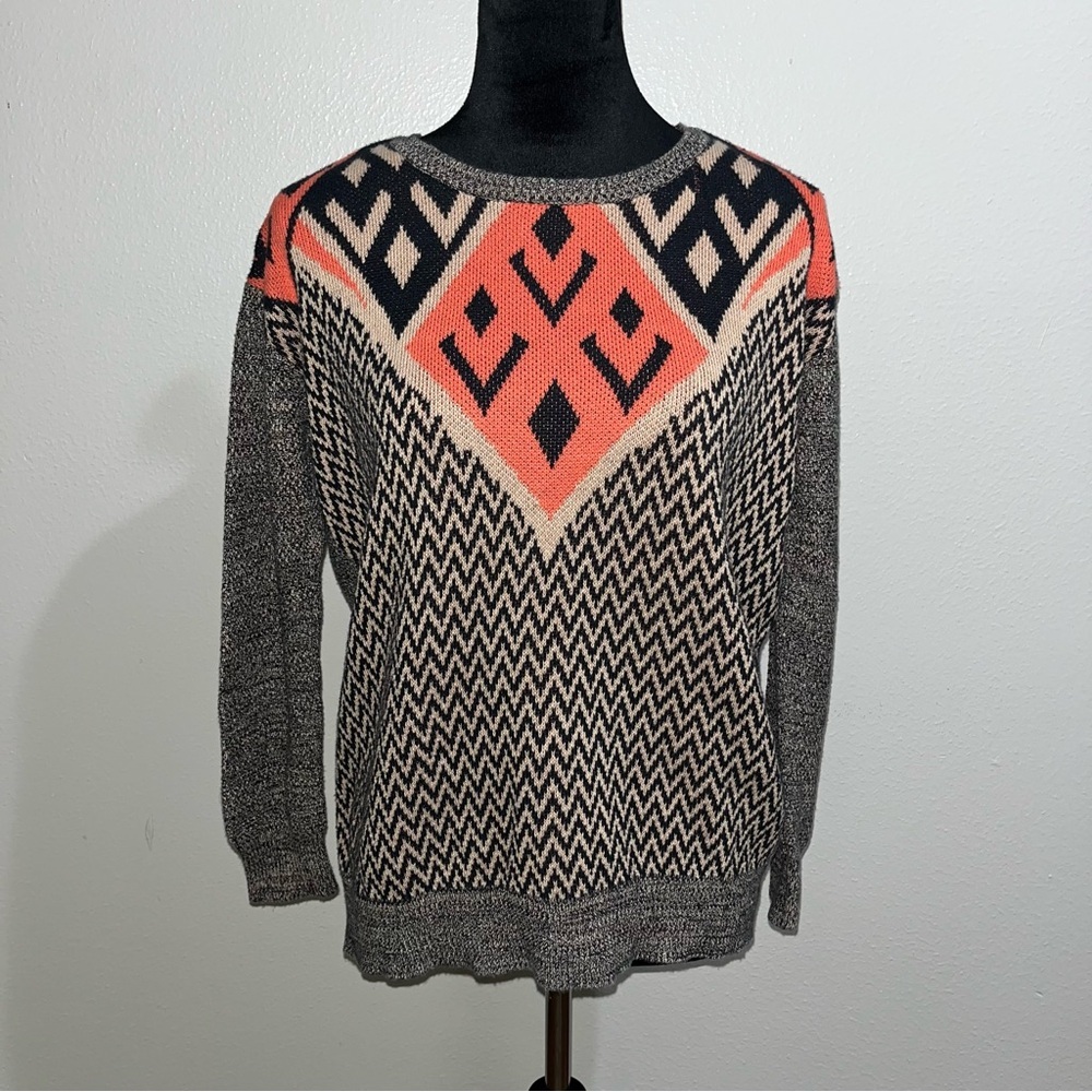 Ecote Urban Outfitters Pullover Knit Sweater Aztec Tribal Geometric Size Large